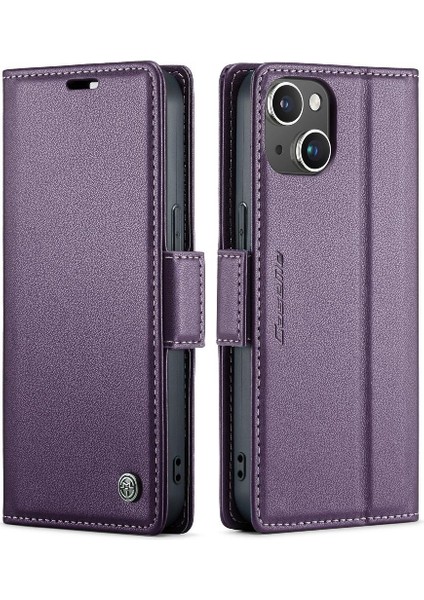 IPhone 14 Için Caseme Durumda Cüzdan Kılıf Kickstand Anti Dolandırıcılık Kart Yuvası Kılıf (Yurt Dışından)