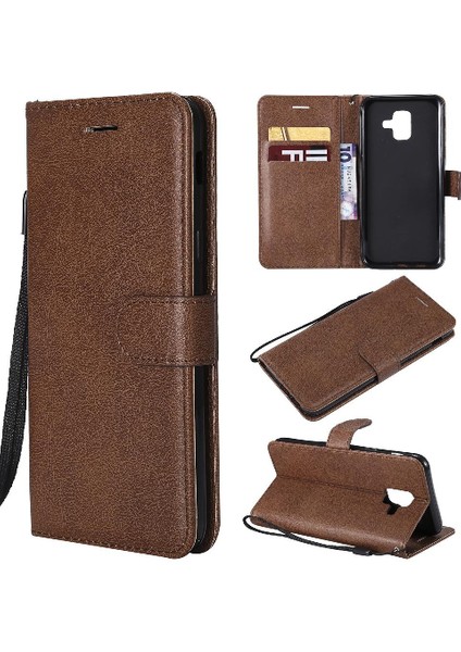 Samsung Galaxy A6 Için Flip Case 2018 Yüksek Kaliteli Deri Iş Cüzdan (Yurt Dışından)