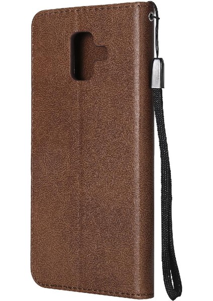 Samsung Galaxy A6 Için Flip Case 2018 Yüksek Kaliteli Deri Iş Cüzdan (Yurt Dışından)