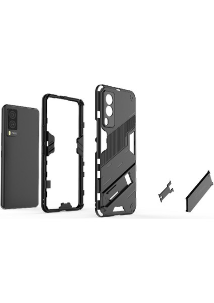 Vivo V21E 5g Kickstand Koruyucu Kapak Sağlam Askeri Için Kılıf (Yurt Dışından) fiyatları