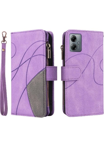 Motorola Moto G14 4g Dokuz Kart Yuvaları Kickstand Koruyucu Fermuar (Yurt Dışından)