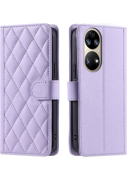 Huawei P50 Pro Kart Yuvaları Için Telefon Kılıfı Tutucu El Kayışı Manyetik Kapak (Yurt Dışından)