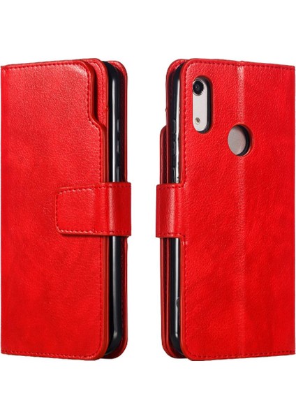 Huawei Y6 2019 Cüzdan Manyetik 9 Kart Yuvaları Pu Deri Kickstand (Yurt Dışından)