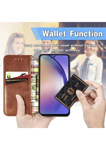 Samsung Galaxy Case 5g Flip Kapak Moda Tasarım Cüzdan Fonksiyonu (Yurt Dışından)