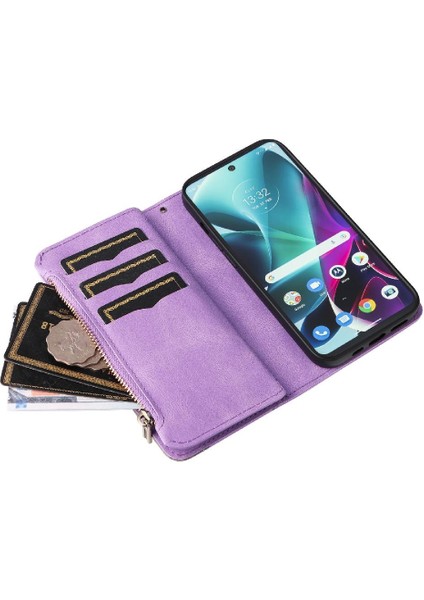 Motorola Kenar S30 Dokuz Kart Yuvaları Fermuar Cüzdan Tarzı Iki Renkli (Yurt Dışından)