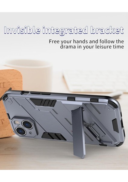 Iphone 15 Için Sağlam Askeri Koruyucu Kapak Kickstand (Yurt Dışından) modelleri
