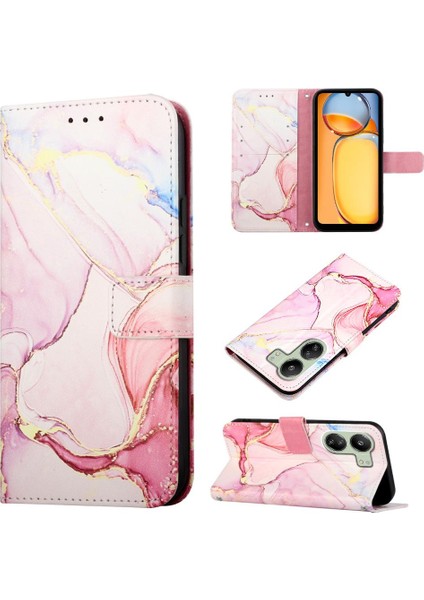 Xiaomi Redmi Için Kılıf Redmi 4g Cüzdan Pu Deri Kickstand Mermer Desen (Yurt Dışından)
