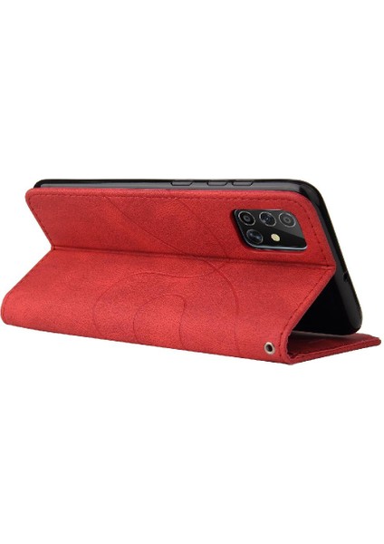 Kart Yuvası Standı Iki Renkli Dikiş ile Samsung Galaxy A71 4g Için Kılıf (Yurt Dışından) fiyatları
