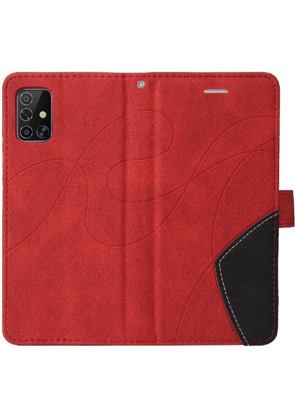Kart Yuvası Standı Iki Renkli Dikiş ile Samsung Galaxy A71 4g Için Kılıf (Yurt Dışından) fırsatları