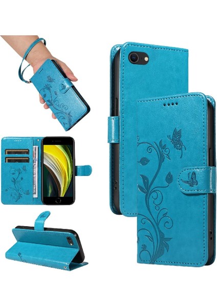 IPhone 6/6s ve Kart Yuvası Kabartmalı Kelebek Cüzdan Telefon Kılıfı (Yurt Dışından)