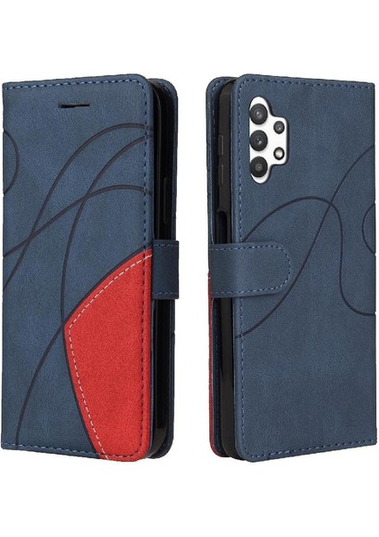 Kart Yuvası Standı ile Samsung Galaxy A32 5g Için Kılıf Pu Deri Flip Folio (Yurt Dışından)