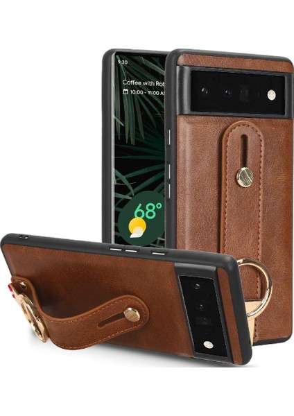 Google Pixel 6 Premium Pu Deri Uyumluluk Bilek Kayışı Için Kılıf (Yurt Dışından)