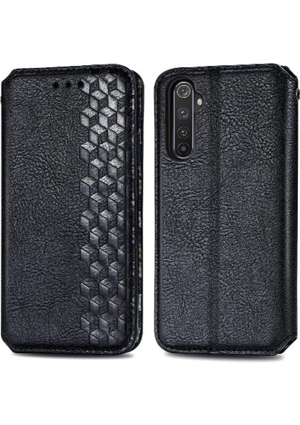 Oppo Realme 6 Pro Deri Kılıf Için Kılıf Moda Tasarımı Zarif Iş (Yurt Dışından)