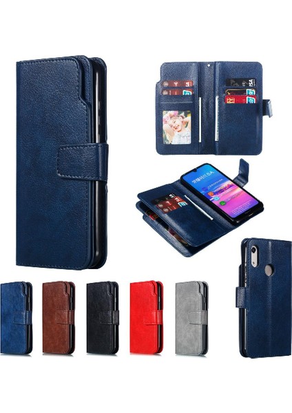 Huawei Y6 2019 Cüzdan Manyetik 9 Kart Yuvaları Pu Deri Kickstand (Yurt Dışından) fırsatları