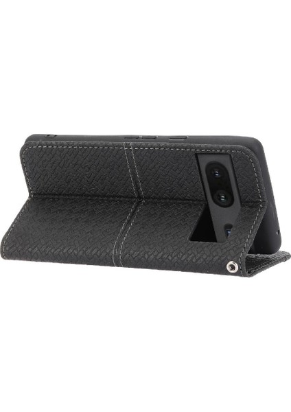 Google Piksel 8 Flip Folio Kitap Kredi Kartı Tutucu Pu Deri El Için Kılıf (Yurt Dışından)