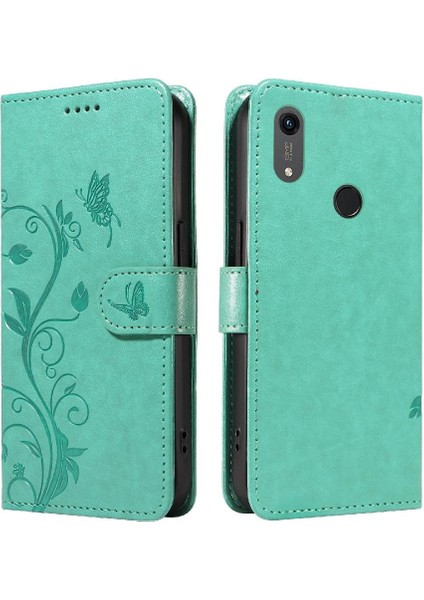 Huawei Y6 2019 Için Flip Case El Kayışı ile Kabartmalı Kelebek Yüksek ve (Yurt Dışından) indirimleri