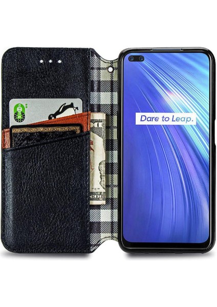Oppo Realme 6 Pro Deri Kılıf Için Kılıf Moda Tasarımı Zarif Iş (Yurt Dışından) modelleri
