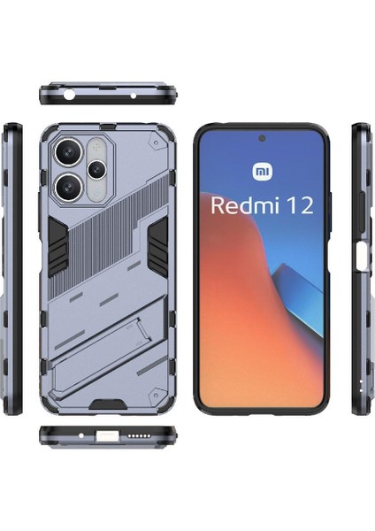 Xiaomi Redmi Için 12 4g Sağlam Askeri Kickstand Koruyucu Kapak (Yurt Dışından)