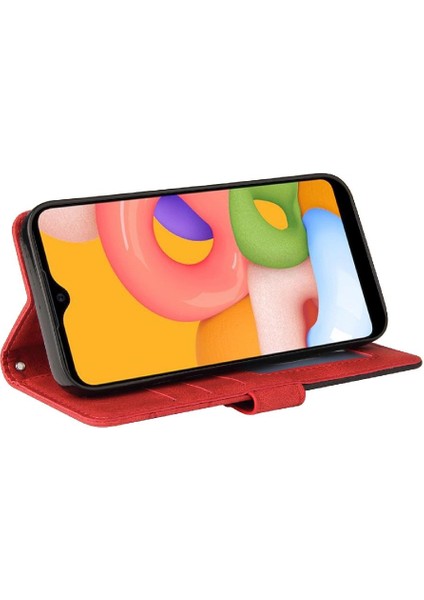 SZY Mall Kart Yuvası Standı ile Samsung Galaxy A01 Için Kılıf Pu Deri Flip Folio (Yurt Dışından)