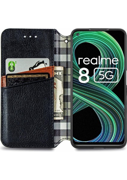 Oppo Realme 8 Pro 5g Için Kılıf Kapak Çevirin Cüzdan Fonksiyonu Moda Tasarımı (Yurt Dışından) modelleri