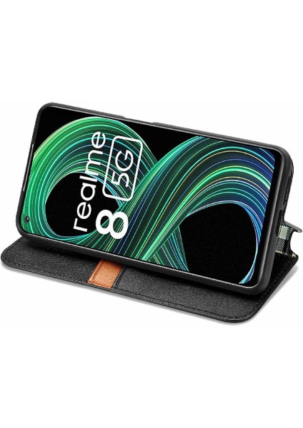 Oppo Realme 8 Pro 5g Için Kılıf Kapak Çevirin Cüzdan Fonksiyonu Moda Tasarımı (Yurt Dışından) fırsatları