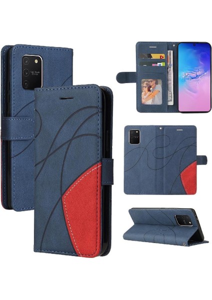Samsung Galaxy S10 Lite Kickstand Koruyucu Iki Renkli Dikiş Için Kılıf (Yurt Dışından)