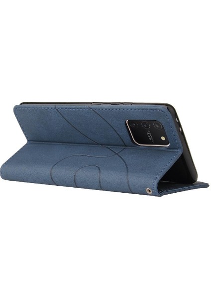 Samsung Galaxy S10 Lite Kickstand Koruyucu Iki Renkli Dikiş Için Kılıf (Yurt Dışından)