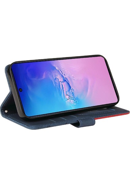 Samsung Galaxy S10 Lite Kickstand Koruyucu Iki Renkli Dikiş Için Kılıf (Yurt Dışından)