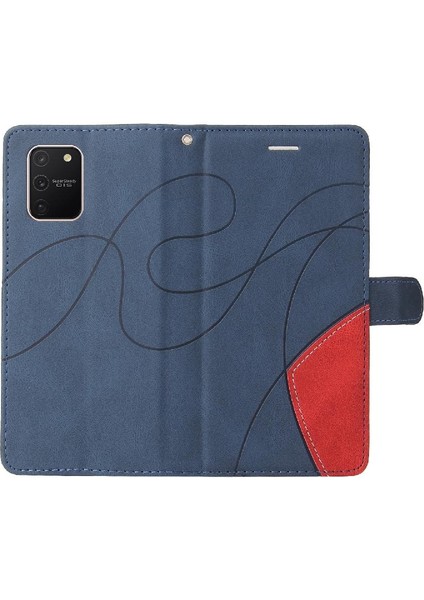 Samsung Galaxy S10 Lite Kickstand Koruyucu Iki Renkli Dikiş Için Kılıf (Yurt Dışından)