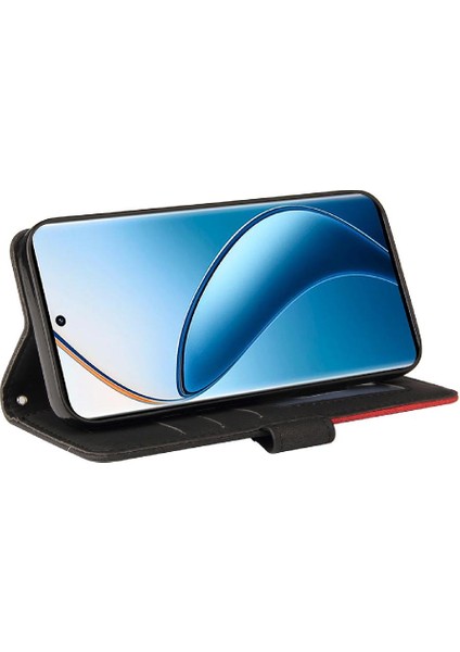 Realme 12 Pro Artı Kickstand Koruyucu Iki Renkli Dikiş Için Flip Case (Yurt Dışından)