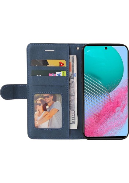 Samsung Galaxy M54 Kickstand Koruyucu Pu Deri Flip Folio Için Kılıf (Yurt Dışından)