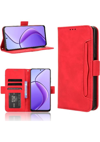 Realme 12 5g Manyetik Kapatma Deri Cüzdan Kapağı Için Kılıf Ayarlanabilir (Yurt Dışından)