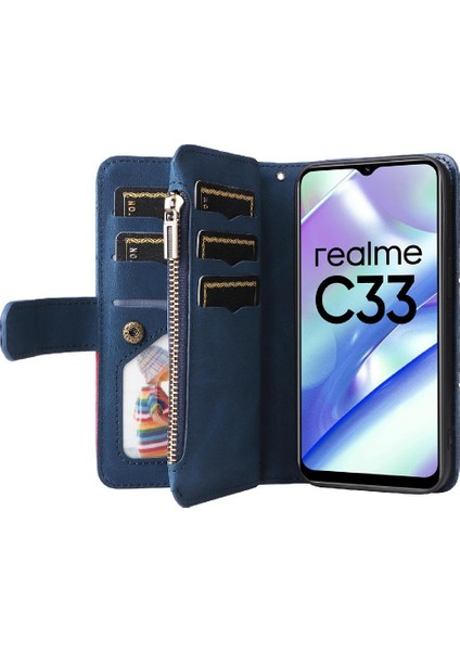 Realme C33 Dokuz Kart Yuvaları Için Kılıf Kart Yuvası ile Kickstand Koruyucu (Yurt Dışından) indirimleri