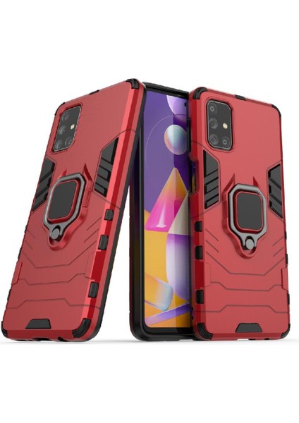 Samsung Galaxy M31S Kickstand Askeri Damla Koruma Darbeye (Yurt Dışından)