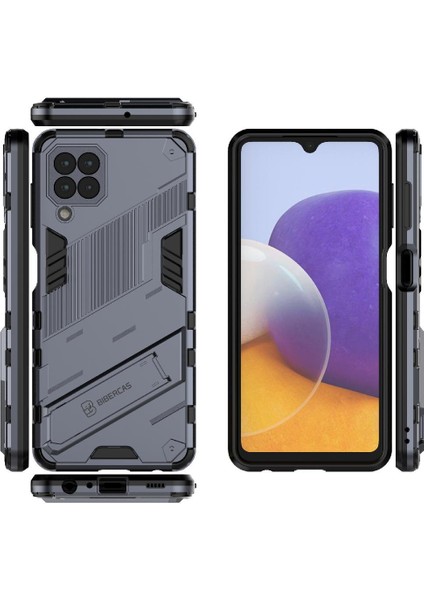 Samsung Galaxy A22 4g Kickstand Koruyucu Kapak Sağlam Askeri Için Kılıf (Yurt Dışından)