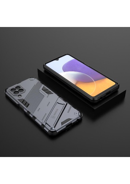 Samsung Galaxy A22 4g Kickstand Koruyucu Kapak Sağlam Askeri Için Kılıf (Yurt Dışından)