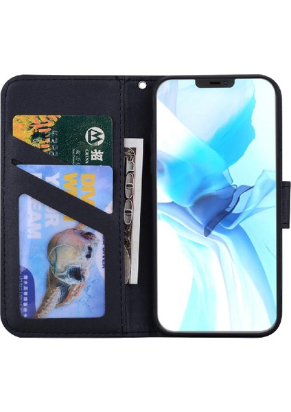 Iphone 12 Için Flip Case Pro Max Deri Kılıf Darbeye Cüzdan Kapak Çevirin (Yurt Dışından)