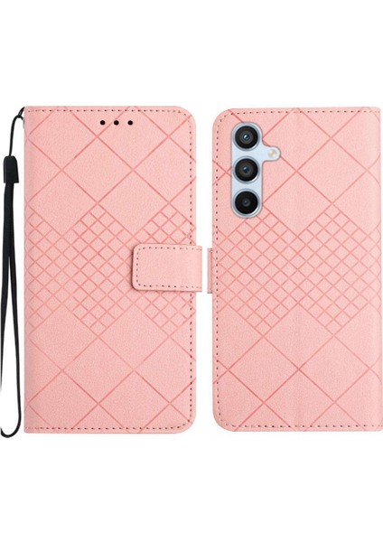 Samsung Galaxy S24 Artı Kart Yuvası Için Flip Case El Kayışı Pu ile Standı (Yurt Dışından)