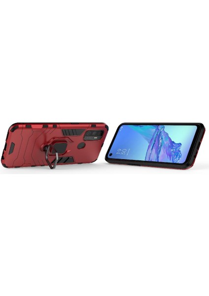 Oppo A53 4g Için Kılıf 360 &deg; Dönen Halka Darbeye Kapak Askeri Damla (Yurt Dışından)