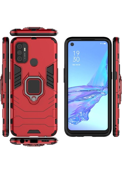 Oppo A53 4g Için Kılıf 360 &deg; Dönen Halka Darbeye Kapak Askeri Damla (Yurt Dışından)