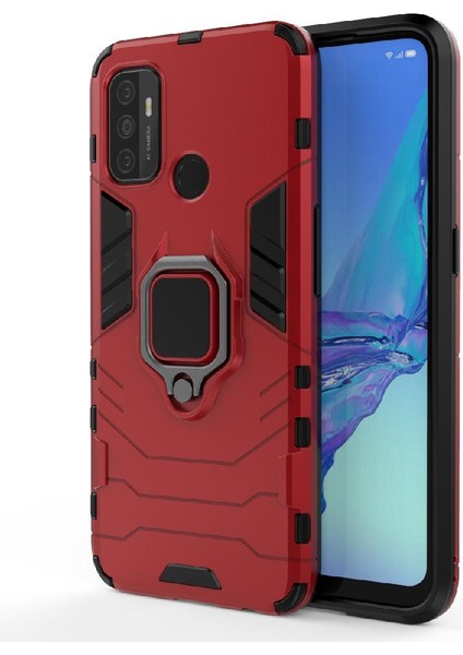 Oppo A53 4g Için Kılıf 360 &deg; Dönen Halka Darbeye Kapak Askeri Damla (Yurt Dışından)