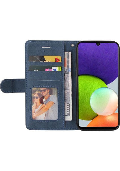 Samsung Galaxy A22 4g Için Kickstand Koruyucu Kart Yuvası Standı ile (Yurt Dışından)