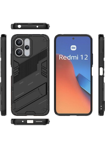 Xiaomi Redmi Için 12 4g Sağlam Askeri Kickstand Koruyucu Kapak (Yurt Dışından)