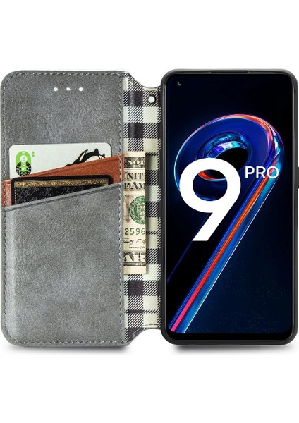 Oppo Realme 9 Pro Cüzdan Fonksiyonu Için Kılıf Deri Kılıf Moda Tasarımı (Yurt Dışından) indirimleri