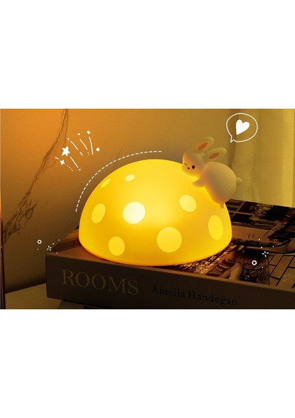 Sevimli Ay Tavşan Silikon Gece Lambası (Yurt Dışından) fiyatları