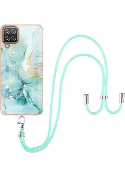 Samsung Galaxy A12 5g Mermer Crossbody Kordon Askısı Tampon Yumuşak (Yurt Dışından)