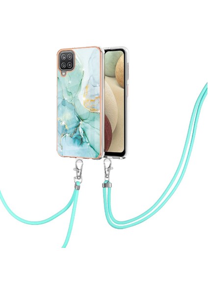 Samsung Galaxy A12 5g Mermer Crossbody Kordon Askısı Tampon Yumuşak (Yurt Dışından)