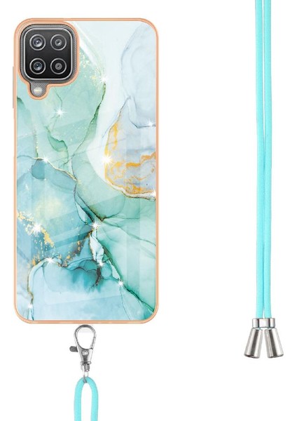 Samsung Galaxy A12 5g Mermer Crossbody Kordon Askısı Tampon Yumuşak (Yurt Dışından)