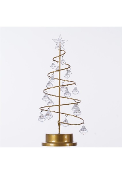 LED Demir Gece Lambası Kristal Noel Ağacı Işığı Beş Köşeli Yıldız Işığı (Yurt Dışından)