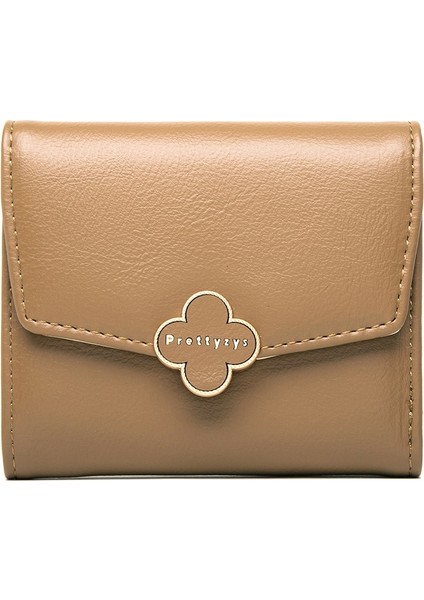 Moda Düz Renk Donanım Çiçek Tokalı Cüzdan (Yurt Dışından)